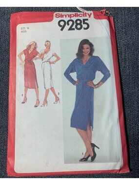 Simplicity Misses Dress Sewing Pattern Size 14 9285 Uncut